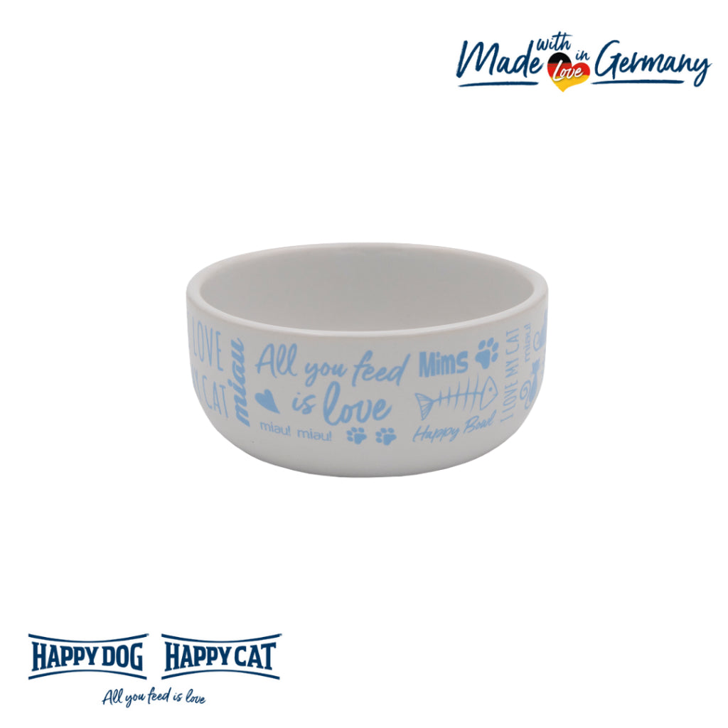 Tempat Makan Kucing/Anjing Mangkuk Keramik Happy Cat Happy Dog