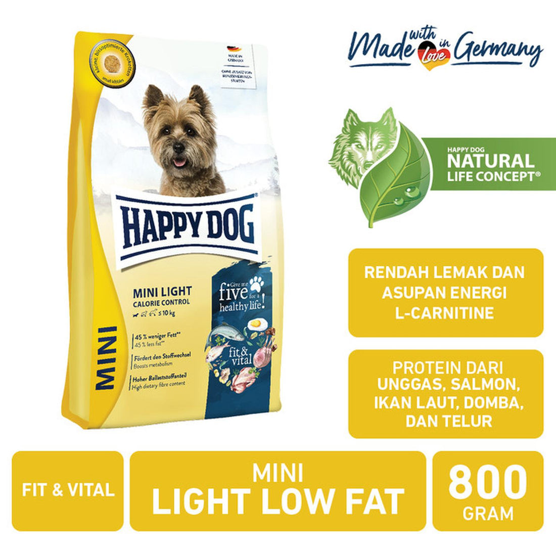 Fit &amp; Vital Mini Light | Low Fat 800gr