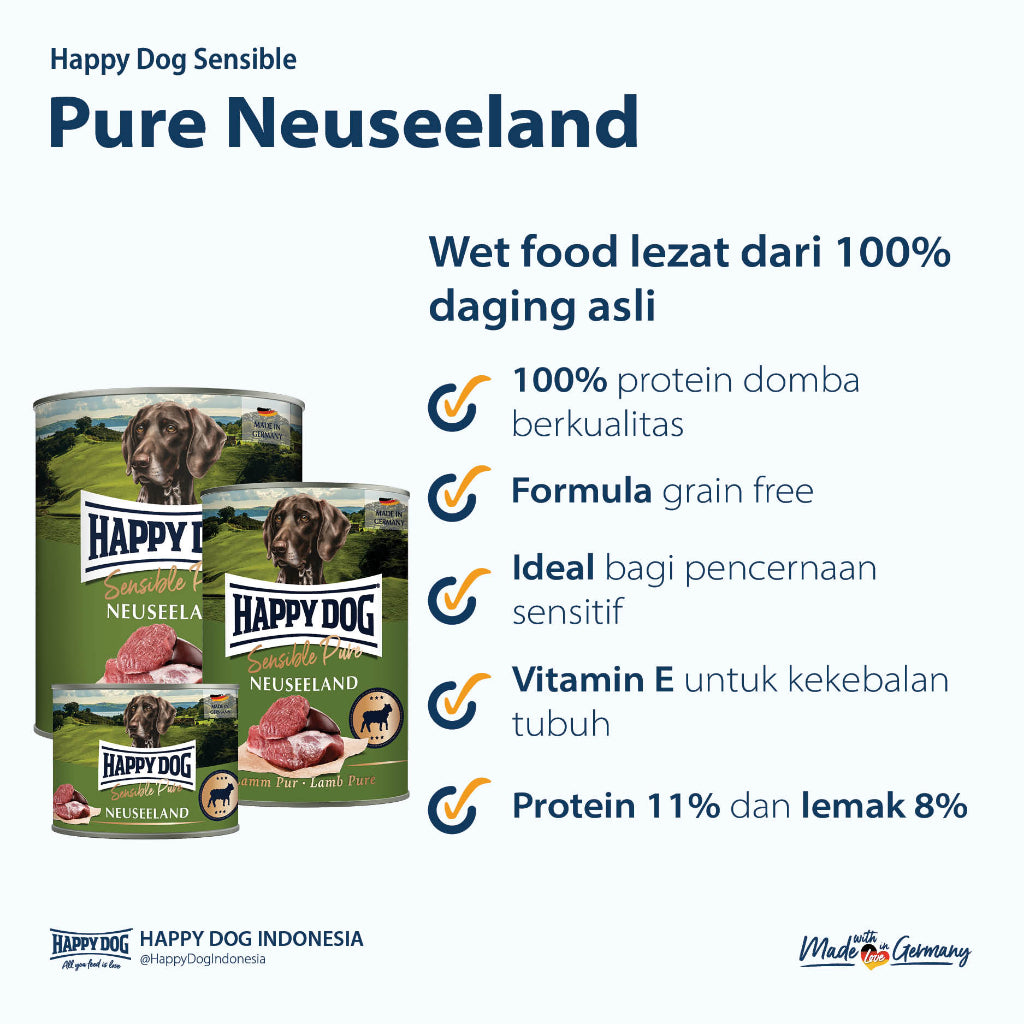 Happy Dog Sensible Pure Selandia Baru 200gr