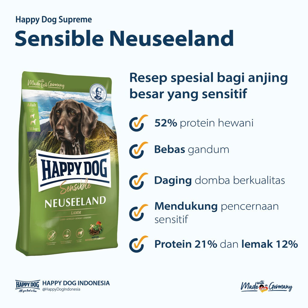 Happy Dog Makanan Anjing Dewasa Sensible Neuseeland 11 kg