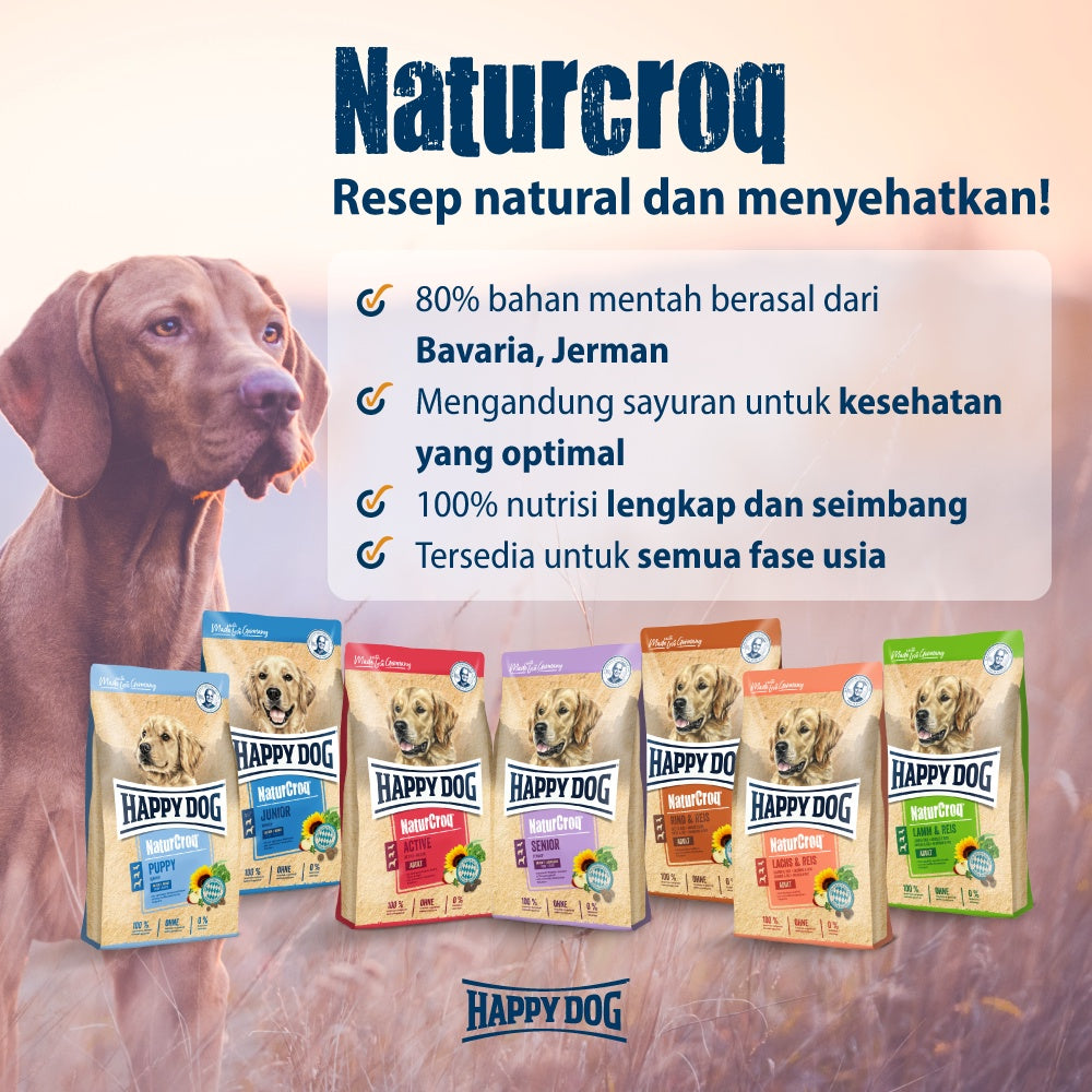 Happy Dog Makanan Anak  Anjing Naturcroq Junior 4kg