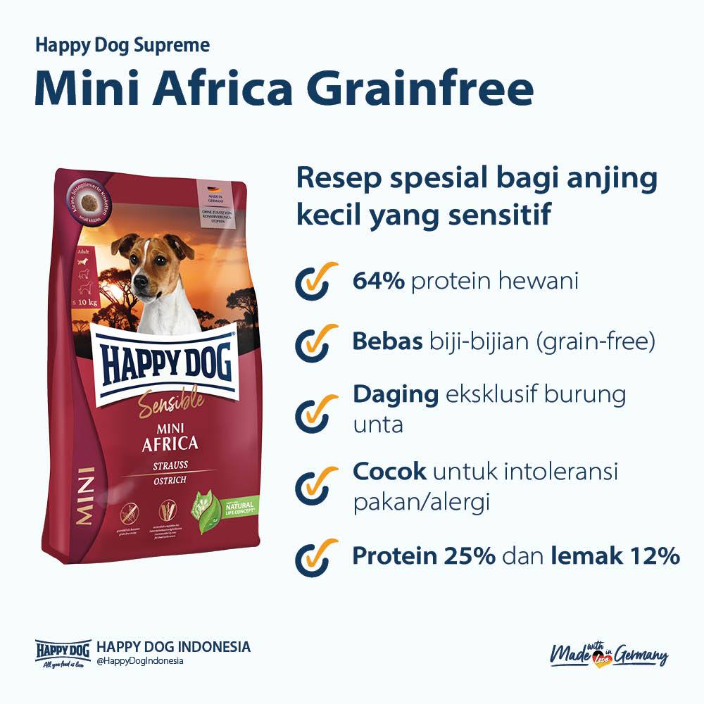 Happy Dog Makanan Anjing Mini Dewasa Africa 800gr | Grainfree