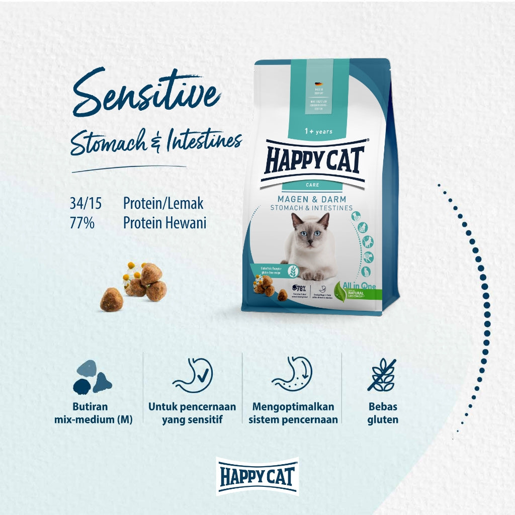 Happy Cat Makanan Kucing Sensitive Stomach &amp; Intestines 4kg