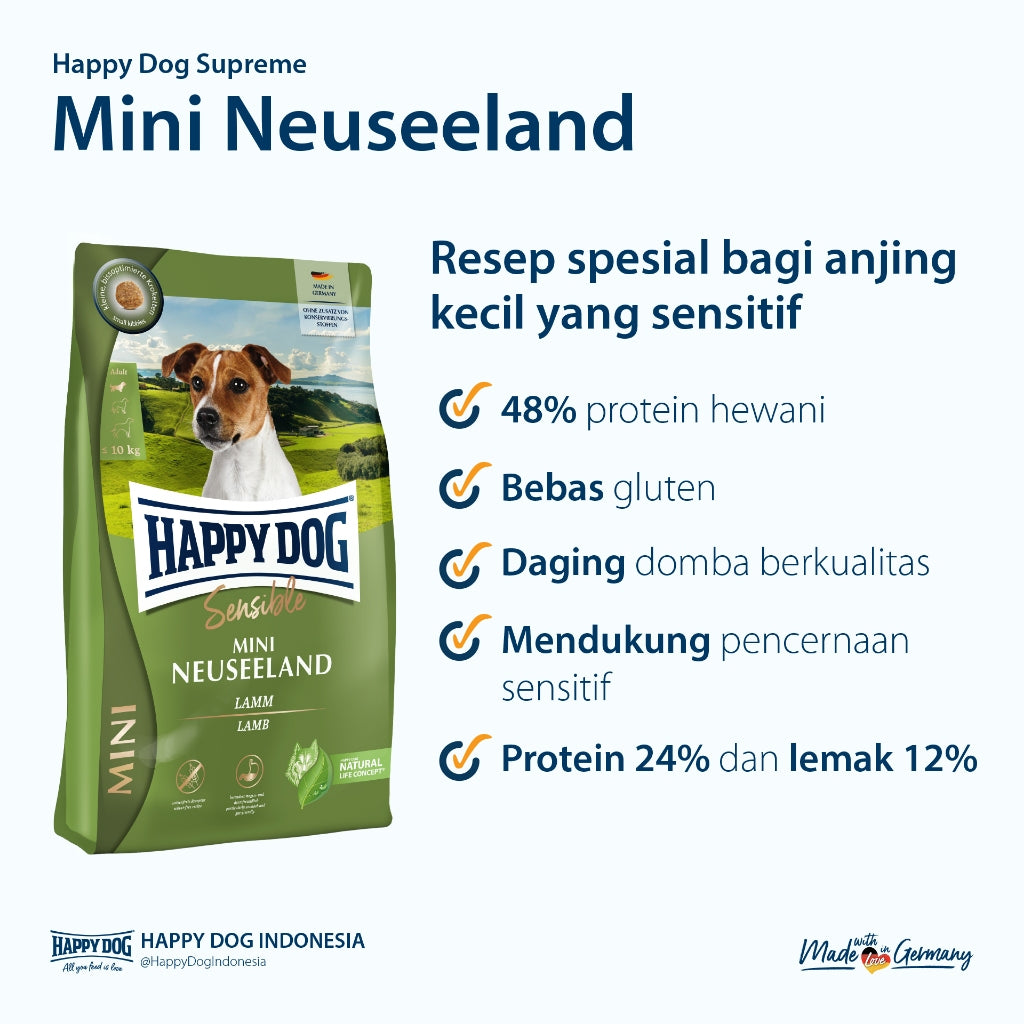 Happy Dog Makanan Anjing Mini Dewasa Neuseeland 10kg