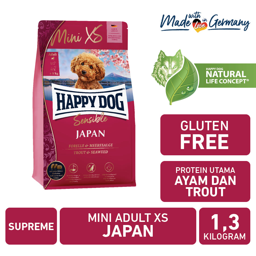 Happy Dog Makanan Anjing Mini Dewasa XS Japan 1.3kg