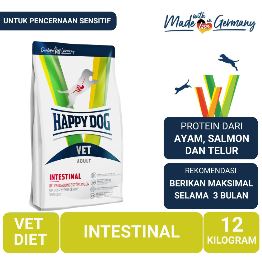 Happy Dog Vet Diet Intestinal Makanan Kering Anjing Pencernaan Sensitif 12 Kg