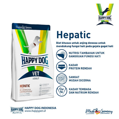 Happy Dog Vet Diet Hepatic Makanan Kering Anjing Khusus Perawatan Fungsi Hati 4 Kg