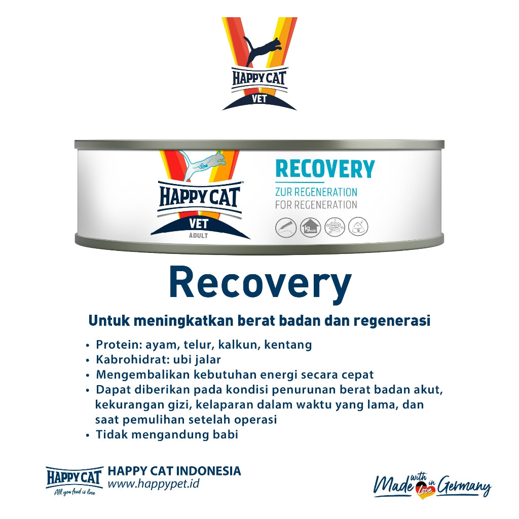 Happy Cat Wet Vet Diet Recovery Makanan Kucing Basah Recovery 100gr