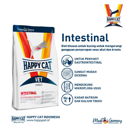 Happy Cat Vet Diet Intestinal Makanan Kering Kucing Khusus Pencernaan 4 Kg