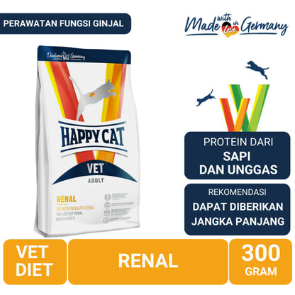 Happy Cat Vet Diet Renal Makanan Kering Kucing Khusus Perawatan Ginjal 300 gr