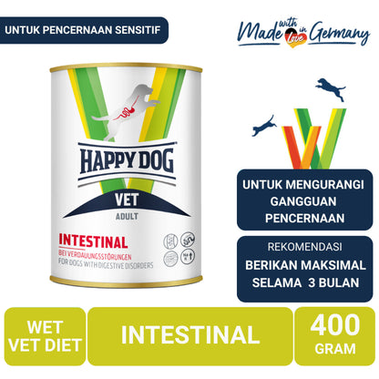 Happy Dog Vet Diet Wet Intestinal Makanan Basah Anjing Untuk Pencernaan Sensitif 400gr